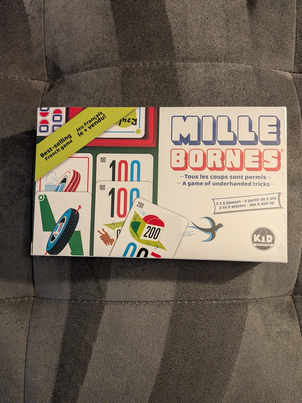 Mille Bornes Card Game - White Edition by